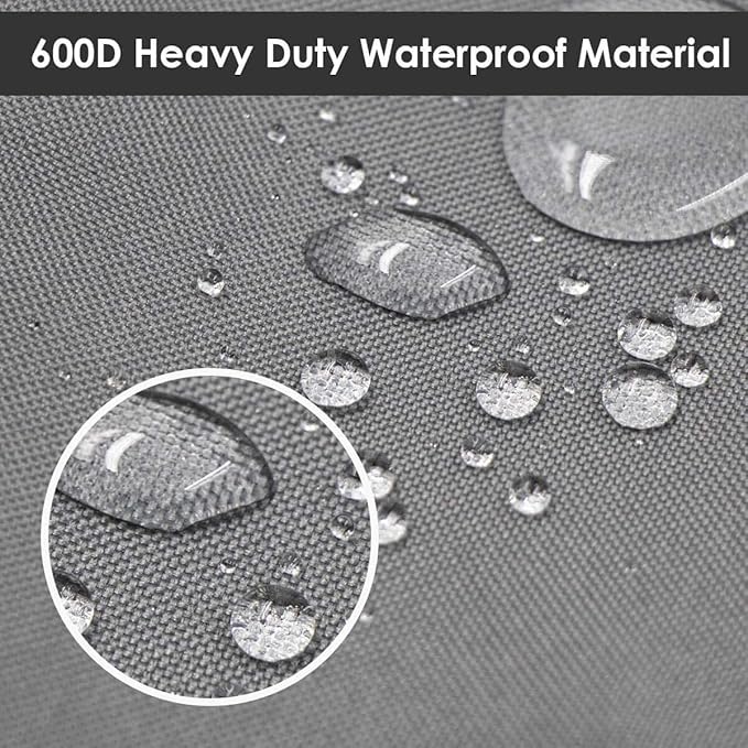 Vailge Heavy Duty Patio Sofa Cover, 100% Waterproof 3-Seater Outdoor Sofa Cover,Lawn Patio Furniture Covers with Air Vent and Handle,104" Wx 40" Dx 35" H,Grey