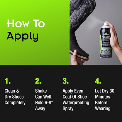 Griffin Shoe Protector Spray – Long-Lasting Water & Stain Repellent – Water Repellent Spray for Boots, Coats & More
