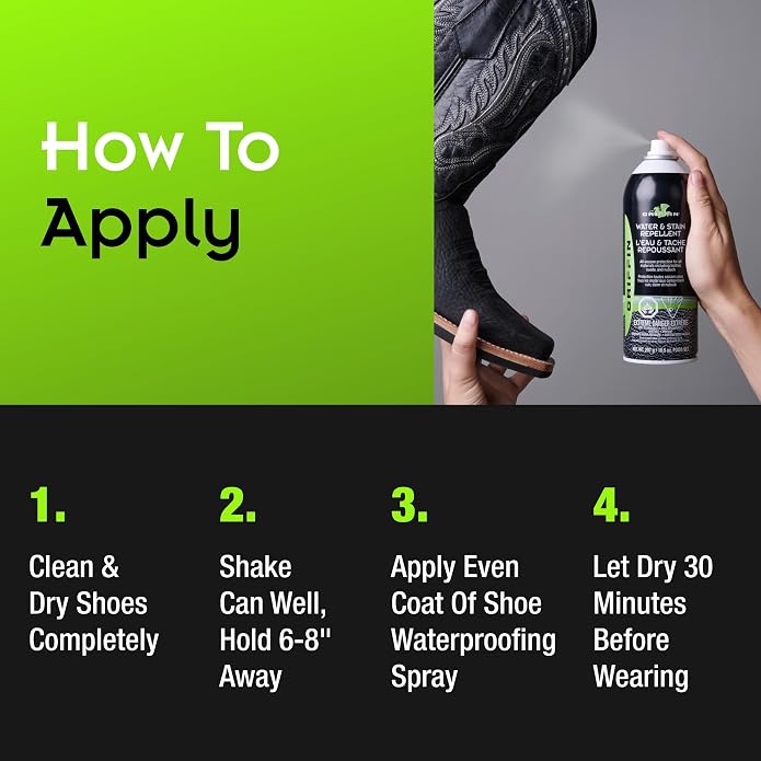 Griffin Shoe Protector Spray – Long-Lasting Water & Stain Repellent – Water Repellent Spray for Boots, Coats & More