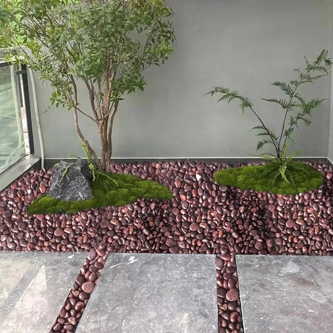 20 lbs Red River Rocks for Garden, 2-3 Inch Polished Pebbles for Indoor Plants, Decorative Rocks Stones for Landscaping, Plants, Vases, Aquariums, Fountains, Pathways and Backyard