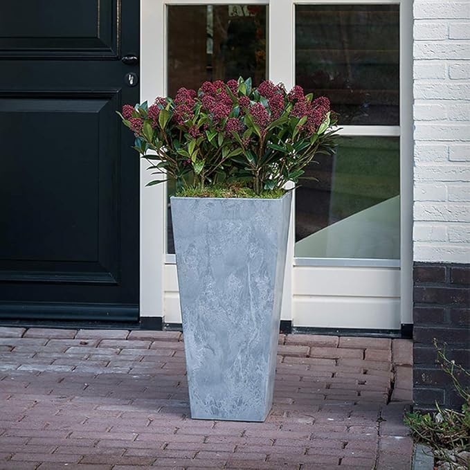 ArtStone 35270.01 Ella Tall Planter Grey 27.5-inch, Gray