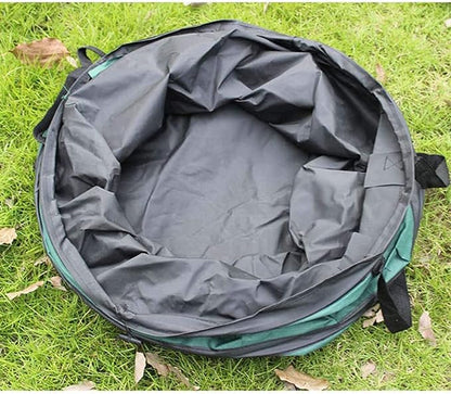 56-Gallon Canvas Garden Waste Bag Bucket 4Packs, Reusable Yard Leaf Bag Holder, Heavy-Duty Gardening Container, Collapsible Outdoor Tote Trash Basket