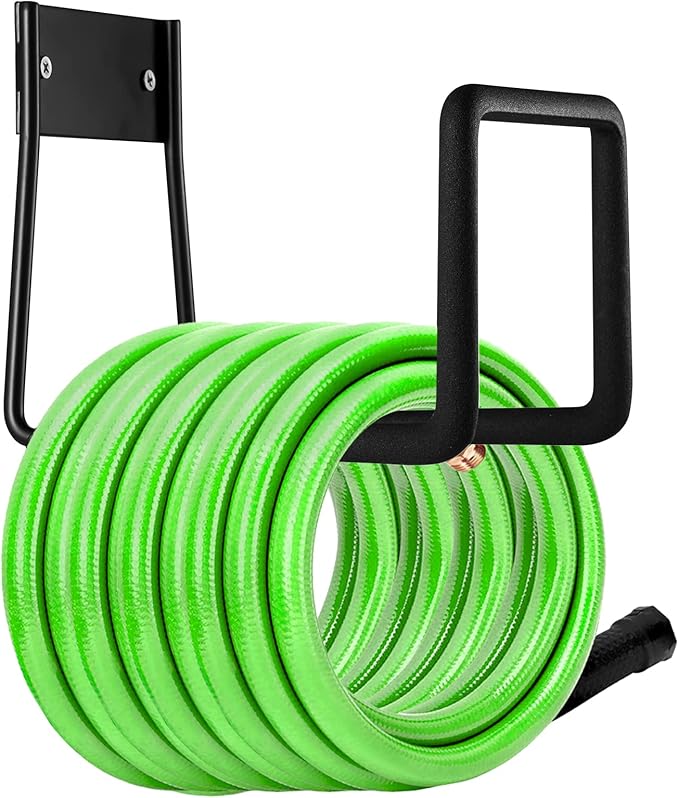 Hose Hanger, Heavy Duty Metal Hose Holder Wall Mount, Hook for Garden Hose/Expandable Hose/Hose Reel/Water Hose/Pocket Hose/Flexable Hose/Magic Hose (Hose Holder 175 Ft)