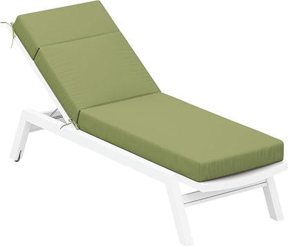 Chaise Lounge Cushion for Outdoor Furniture, Waterproof Fade and Tear Resistant Lounge Deck Chair Cushions for Patio Lawn Pool Resort Hotel