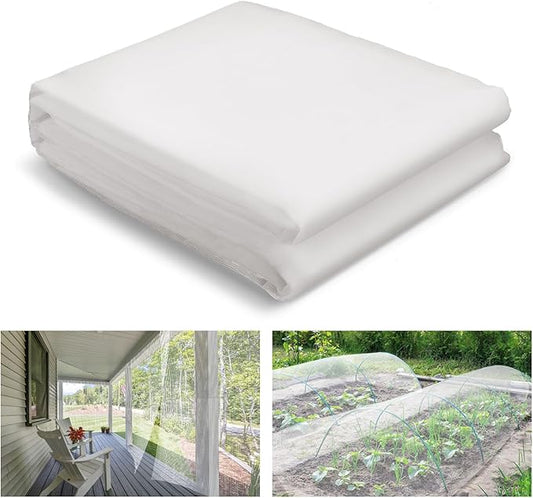 ANPHSIN Stronger Garden Mesh Netting - 10 x 20 ft PP Nanocomposite Bird Net Barrier, Mosquito Netting Screen for Outdoor Plants Vegetables Patios Balconies Terraces, Shading Rate 20% (White)