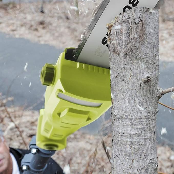 Sun Joe Cordless Pole Chainsaw Machine, Electric Telescoping Trimmer, Extendable Up to 7.2 Ft - Heavy-Duty Trimming Equipment for Tree Trunks, Limbs, Logs, Brush, and Branches, 24V-PS8-LTE
