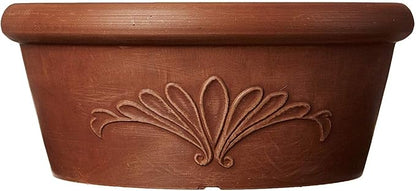 Arcadia Garden Products PSW TA20TC Plastic/Stone/Wood Composite Bulb Pan – No Drainage Hole (Drillable), 8"x3", Terra Cotta Color