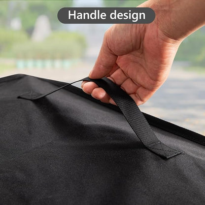 Grill Cover for Weber Traveler Portable Gas Grill 9010001,Weber Traveler Grill CoverHeavy Duty Waterproof 600D Oxford Fabric Grill Cover Portable with Coleman Roadtrip Accessories (Black-2)