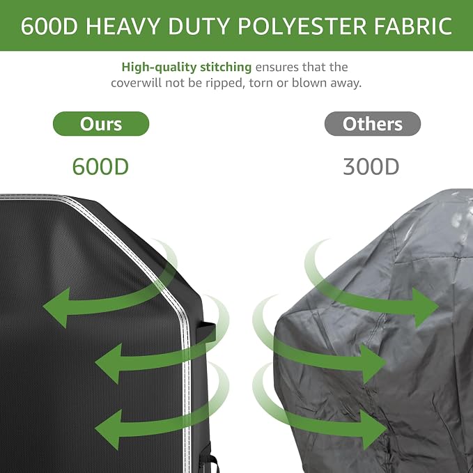 BOLUO Grill Cover for Outdoor Grill 55 inch Heavy Duty 600D, Waterproof BBQ Grill Cover Outside, Barbecue Grill Cover UV & Fade Resistant, Gas Grill Covers for Weber,Nexgrill
