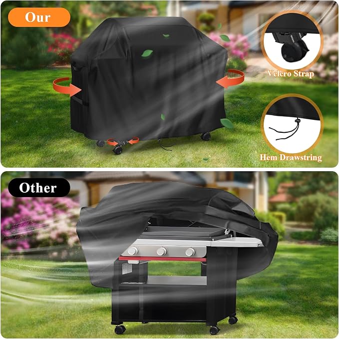 Customized Grill Cover for Outdoor Grills, Personalized Heavy Duty Waterproof Griddle Cover for Flat Top Gas Griddle, BBQ Grills, Propane Grill, Gas Grill, Smoker