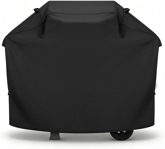 Grill Cover 50 Inch, Heavy Duty Waterproof BBQ Grill Cover for Outdoor Grill with Windproof Straps/Air Vents & Handles, Barbecue Gas Grill Cover for Weber, Char-Broil, Nexgrill, Black
