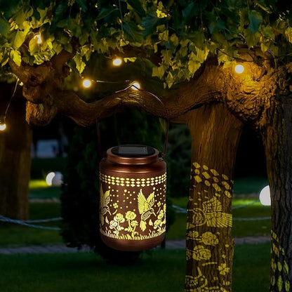 Hummingbird Solar Lantern Outdoor Hummingbird Decor Garden Decor Waterproof Decor Light Hanging Solar Lights Yard Decor, Christmas Gifts, Gifts for Women, Gifts for Mom, Gifts for Grandma