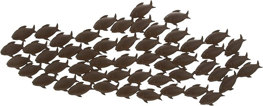 Deco 79 Metal Fish Home Wall Decor Wall Sculpture, Wall Art 53" x 1" x 20", Dark Brown