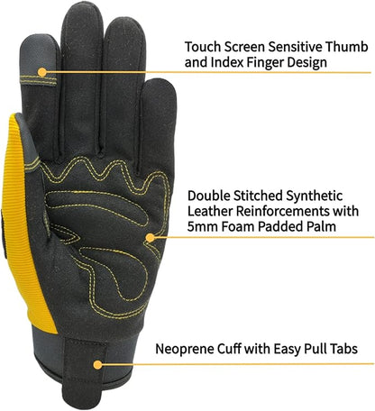 Thorn Proof&Puncture Resistant Gardening Gloves with Grip,Garden Glove for Women, Leather Yard Work Gifts