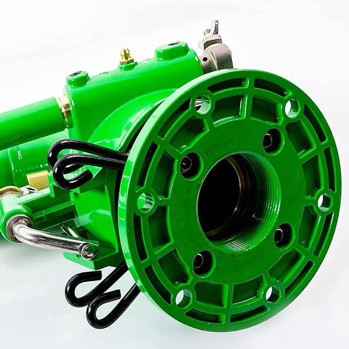 Impact Sprinkler with Pressure Gauge, 360° Slow Speed Rotation Large-Area Watering Spray 1.5" Farm Irrigation Spray Gun for Farmland Irrigation System