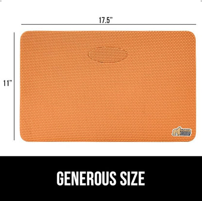 GORILLA GRIP Extra Thick Patent Pending Soft Foam Kneeling Pad, Supportive Large Cushion Knee Pads for Gardening, Baby Bath Time, Dirt and Water Resistant, Workout and Garden Supplies, 17.5x11, Orange
