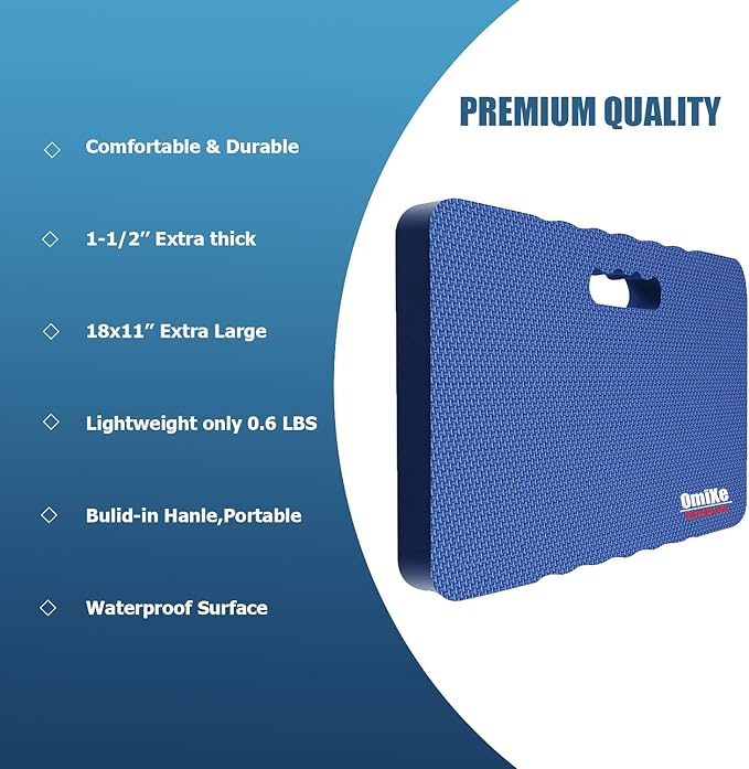Comfy Extra Large Thick Waterproof Gardening Kneeling Pad Foam Kneeler Mat Garden Knee Pad Cushion for Gardening Planting Yard Work Prayer Yoga Mechanic Workout Baby Bath
