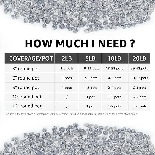 10lbs Natural Gravel Pebbles for Succulents and Cacti, 1/5 Inch Decorative River Stones – Perfect for Vases, Aquariums, Terrariums, and Outdoor Gardening, Mixed Colors (Grey, 10 Pounds)