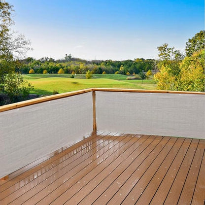 Alion Home© Elegant Privacy Screen Windscreen Mesh for Backyard Deck, Patio, Balcony, Fence, Pool, Porch, Railing. (5' x 6', Smoke Tan)
