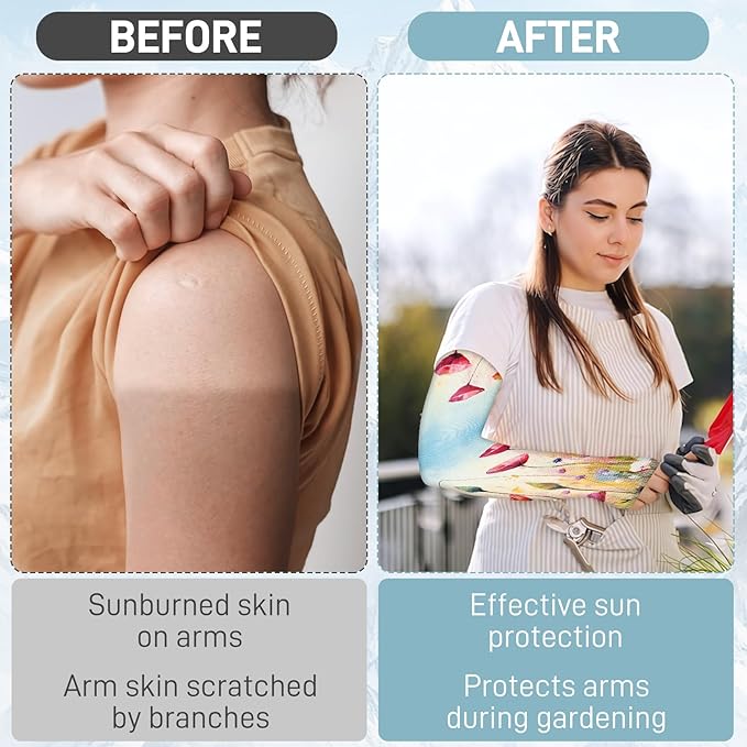 Gardening Sleeves for Women Farm Sun Protection Thorn Proof Cooling Arm Sleeves to Cover Arms for Garden Sports