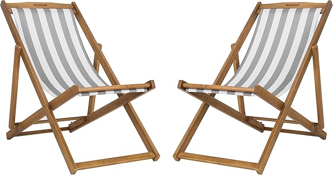 SAFAVIEH PAT7040A-SET2 Outdoor Collection Loren Teak