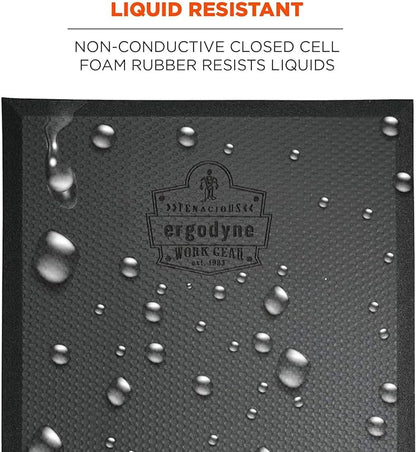 Ergodyne Proflex 386 Kneeling Pad, Lightweight Kneeling Mat, Thin Foam Knee Cushion, Large, 16" x 28" x 0.5", Black
