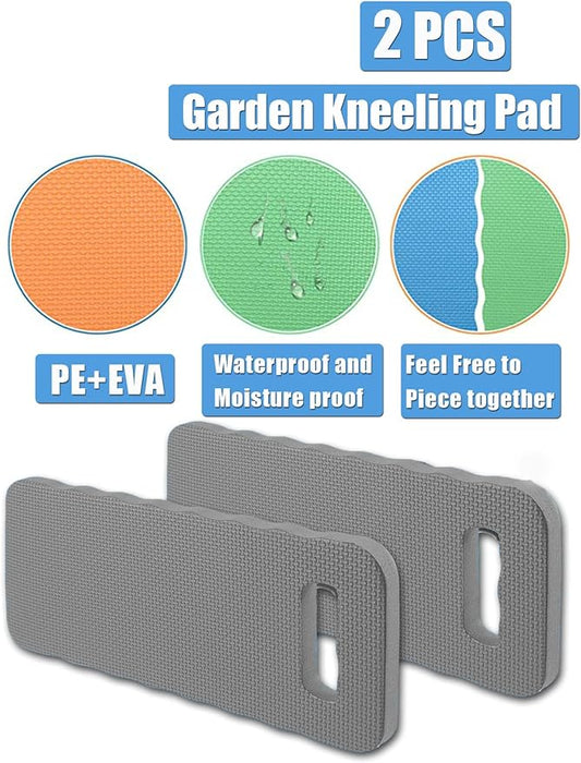 YWSHF 2 PCS Garden Kneeling Pad,Knee Mat Waterproof Foam Knee Pads for Gardening,Cleaning,Baby Bath,Yoga,Praying and Exercise 15.745'' x 7.09'' x 0.79'' Grey