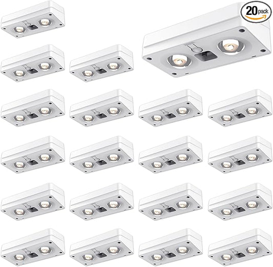 JOFIOS Solar Fence Lights 20 Pack, 50 Lumens Outdoor Solar Lights with 12 Modes RGB Color Glow LED，Waterproof, Solar Lights for Patio, Backyard, Deck, Fence, Railing(White Shell)