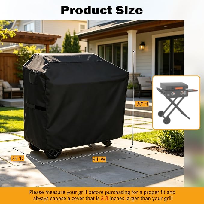 Portable Propane Griddle Cover for Blackstone 22 Inch Gas Griddle Adventure Ready On the Go, Flat Top Grill Cover Fits Black Stone 22 inch Scissor Cart 1935, for Royal Gourmet PD3001