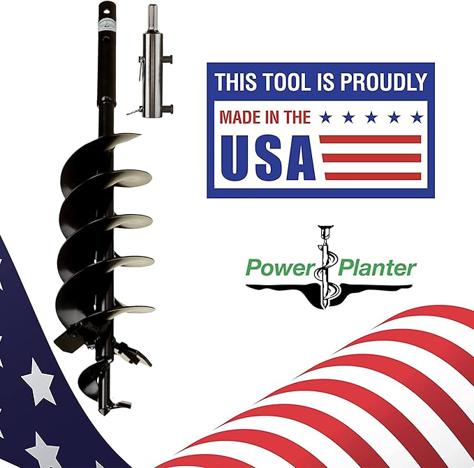 Quart Pot Planting Auger with Heavy Duty Replaceable Parts 5" x 28" with 1/2" Non-Slip Hex Drive, Garden Auger for Planting 5” & 6” Potted Plants, Garden Digging Tool for Dirt, Clay, Soil and Sand