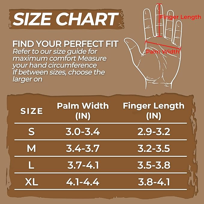 HLDD HANDLANDY Long Gardening Gloves for Women Men - Leather Rose Pruning Gloves Thorn Proof - Breathable Working Glove