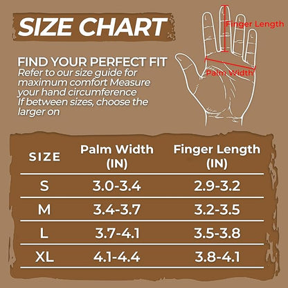 HLDD HANDLANDY Long Gardening Gloves for Women Men - Leather Rose Pruning Gloves Thorn Proof - Breathable Working Glove