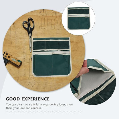 Garden Kneeler Tool Bag Stool, Foldable Garden Tool Bag Portable for Outdoor Gardening (Green)