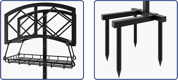 Fire Beauty Garden Hose Holder,Water Hose Holder Rack Organizer for Outdoor,Detachable Water Hose Holder Stake,Hose Reel Stand,Hose Hanger Rack for Lawn