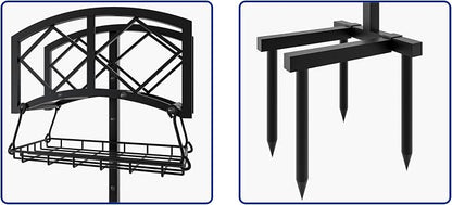 Fire Beauty Garden Hose Holder,Water Hose Holder Rack Organizer for Outdoor,Detachable Water Hose Holder Stake,Hose Reel Stand,Hose Hanger Rack for Lawn