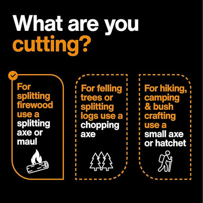 Fiskars 8 lb. Splitting Maul - 36" Shock-Absorbing, Comfort Grip Handle - Rust Resistant Forged Steel Blade - Wood Splitter Maul for Hardwood - Split Wood for Campfires - Bushcraft Gear