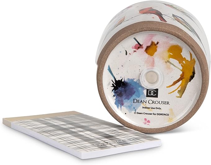 DEMDACO Watercolor Perched Birds 4 x 4 Ceramic Stoneware Planter and Journal Set