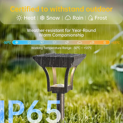 Solar Pathway Lights Outdoor, IP65 Waterproof Bright Solar Outdoor Lights, LED Solar Garden Lights Landscape Lighting for Walkway Lawn Patio Backyard (6 Pack, RGB)