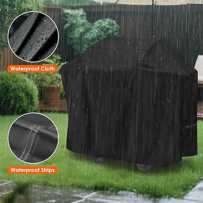 Grill Cover for Outdoor Pizza Oven Table, 59inch Outdoor Grill Cart Table Cover Waterproof for Pizza Oven Stand and Outdoor Cooking Kitchen-59 L x 36" W x 47" H