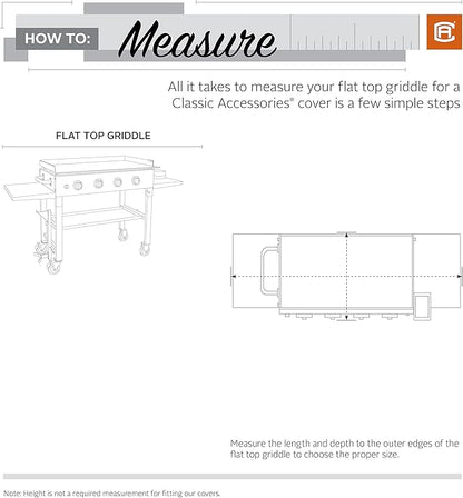 Classic Accessories Water-Resistant 63 Inch Flat Top Griddle Cover