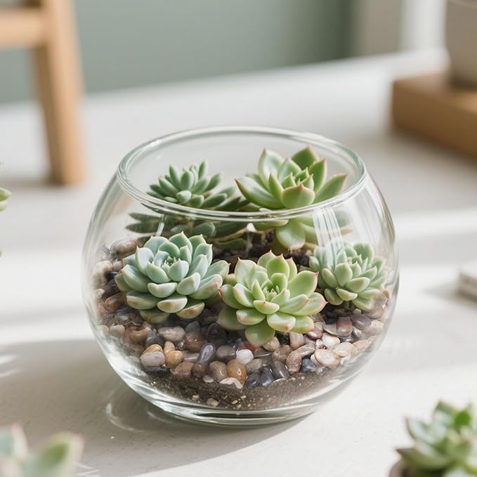 Calofulston 2.2lb Pebbles, 3/8 Inch Small Pebbles for Indoor Plants, Aquariums, Bamboo, Succulent, Vase, Outdoor Landscaping, Decorative Polished Plant Rocks for Pots Indoor, Mixed Color