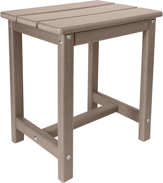 GARDENSTAR Adirondack Square Side Table,one-Tier Outdoor end Table, Patio Side Table for Pool,Porch,Backyard,Relaxing Companion