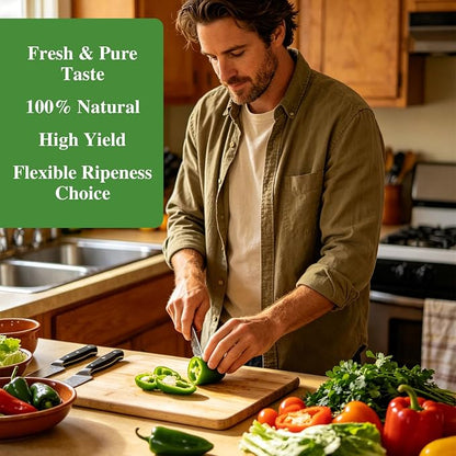 Groundio Jalapeno Pepper Seeds for Planting, Non-GMO Heirloom Vegetable Seeds for Outdoor Home Garden, Easy to Grow, Perfect for Salsa & Hot Sauce