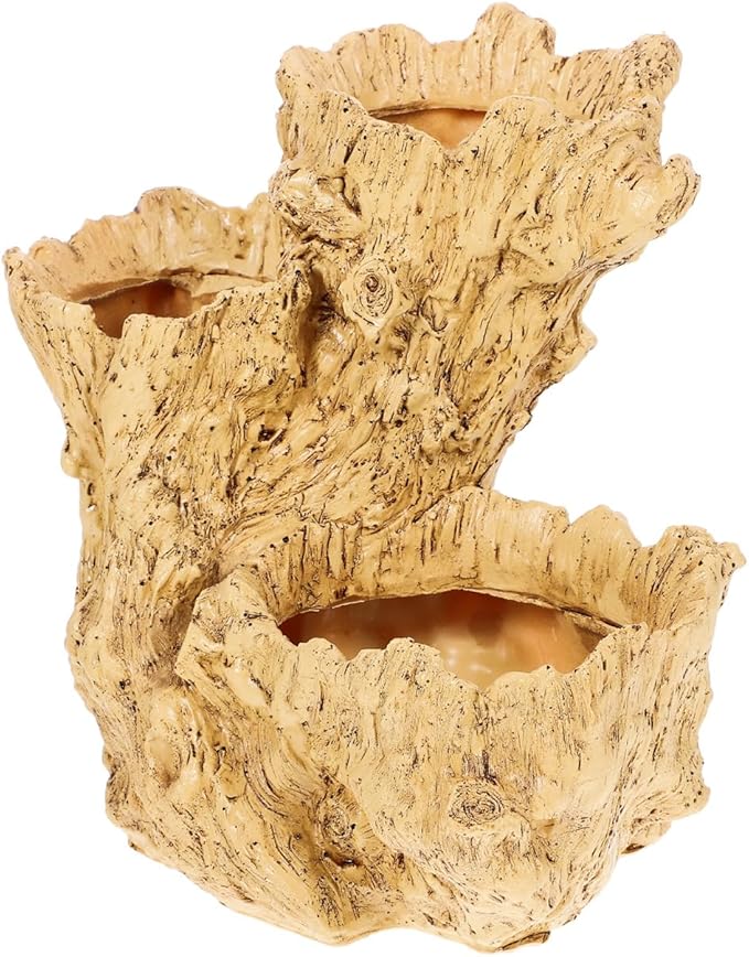Yardwe Desktop Plant Container Resin Imitation Tree Root Flower Pot for Home Office Dec