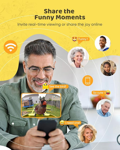 Bird Feeder with Camera Solar Powered : Smart Camera Bird Feeder 2K Live Steam for Outdoor, 5MP Photos, AI Identification, 1.8L Large Capacity, Gifts for Mom Dad, Built in Dual Solar Panel