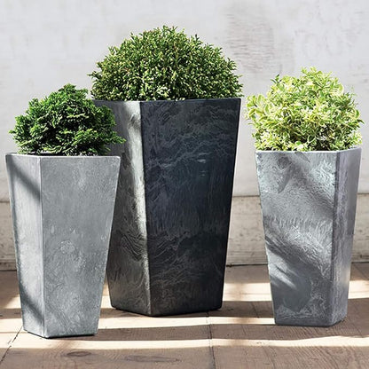 ArtStone 35270.01 Ella Tall Planter Grey 27.5-inch, Gray