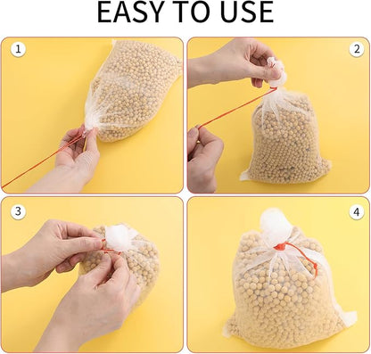 20Pcs Kikhope Fruit Protection Bags, 21"x14" Garden Netting Bags with Drawstring, Fruit Netting Bags, Fruit Tree Bags, Netting Barrier Bags for Protecting Fruits and Vegetables