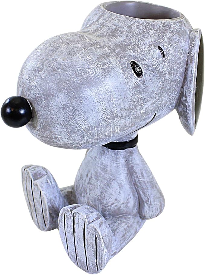 Roman Snoopy Planter, 8-inch Height, Resin, Stone Mix, Home, Garden, Outdoor