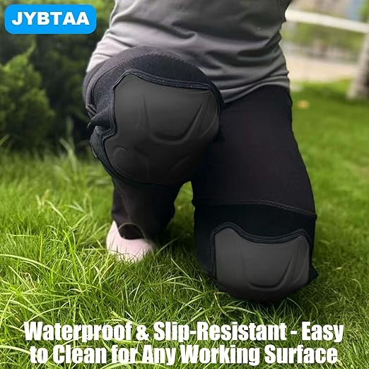 Work Knee Pads for Kneeling Men & Women, Safety Soft Cushioned knee Pad with Non-Slip Straps and Heavy Duty Cap, Perfect for Flooring, Carpeting, Floor Installation, Industrial Workers for Adult, Black XL (1 Pair)