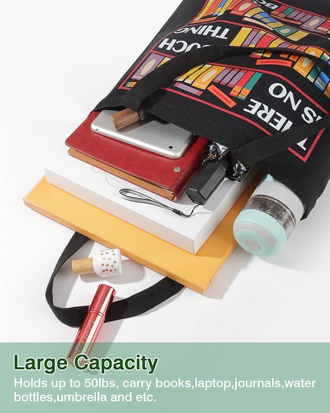 AUSVKAI Canvas Tote Bag Aesthetic for Women, Cute Reusable Cloth Cotton Bags for Shopping Beach Grocery